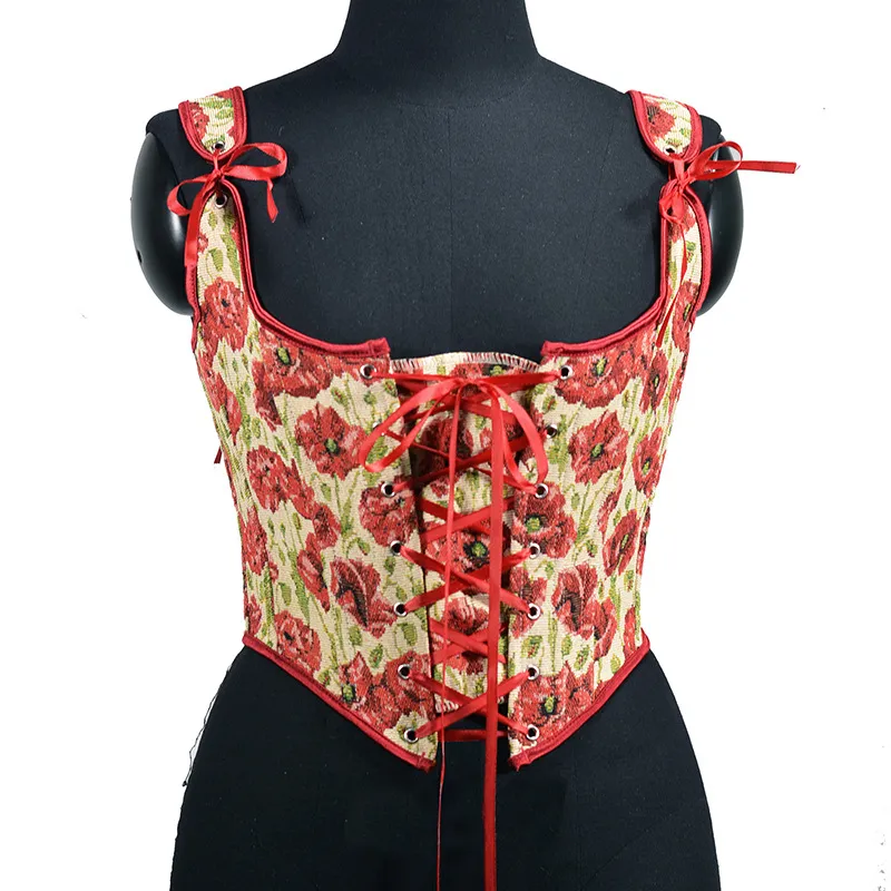 French Tie Half Bust Bras Yarn-dyed Embroidery - White