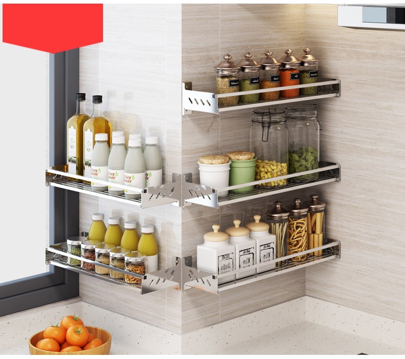 Title 4, Wall-mounted spice storage rack on the wall spi...