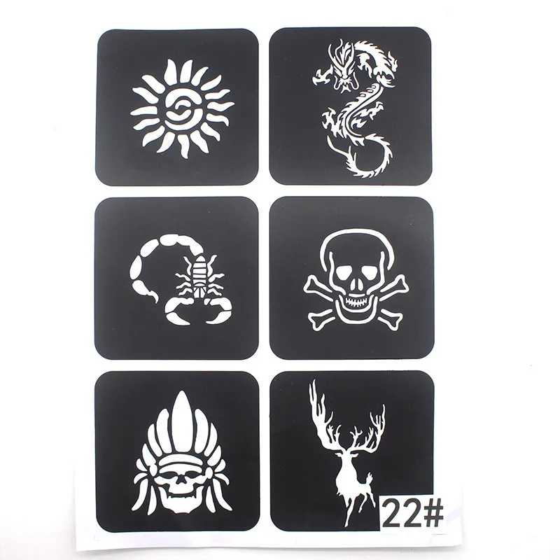 Hollow Tattoo Mold Women's Spray Paint - X22