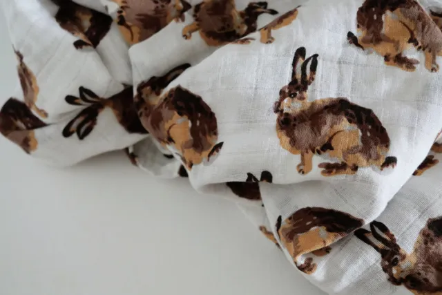 Baby Natural Organic Cotton Wrapping Blanket Rabbit - Shop at LoveMi