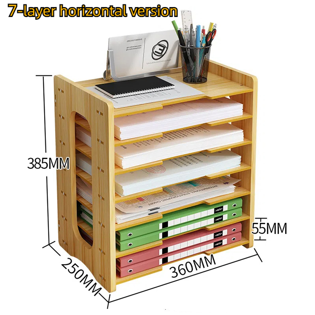 Office Desk File Cabinet Multi Layer Desktop DENSITY BOARD Storage Box Organizer