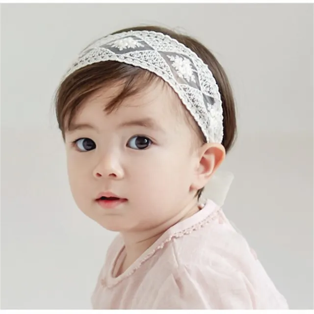 Baby Girl Bow Cute Headdress Headband White - Shop at LoveMi