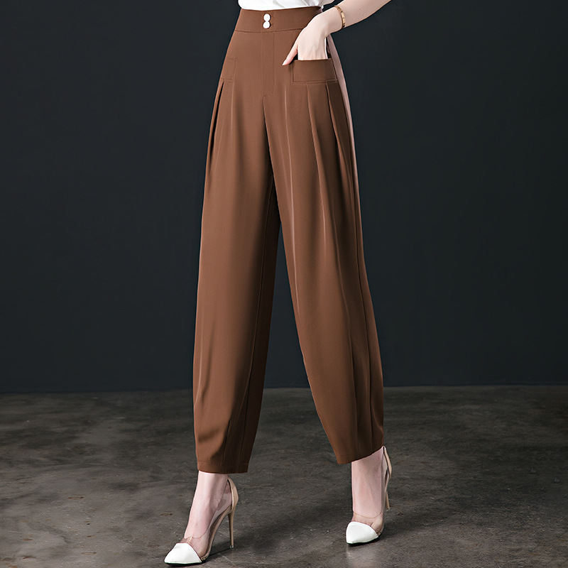 Title 4, Harem Pants High Waist Drape Ice Silk Bloomers ...