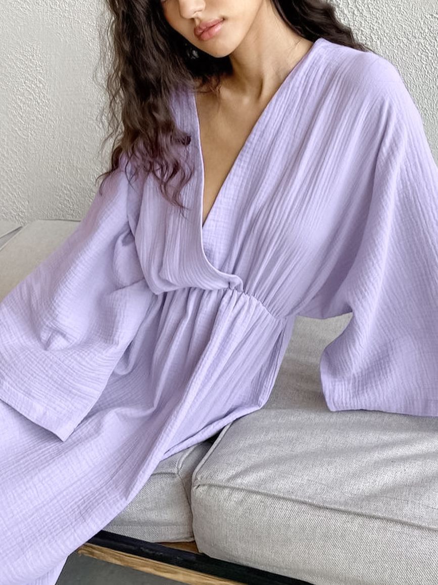 V-Neck Split Day Dress, picture 5 of 7