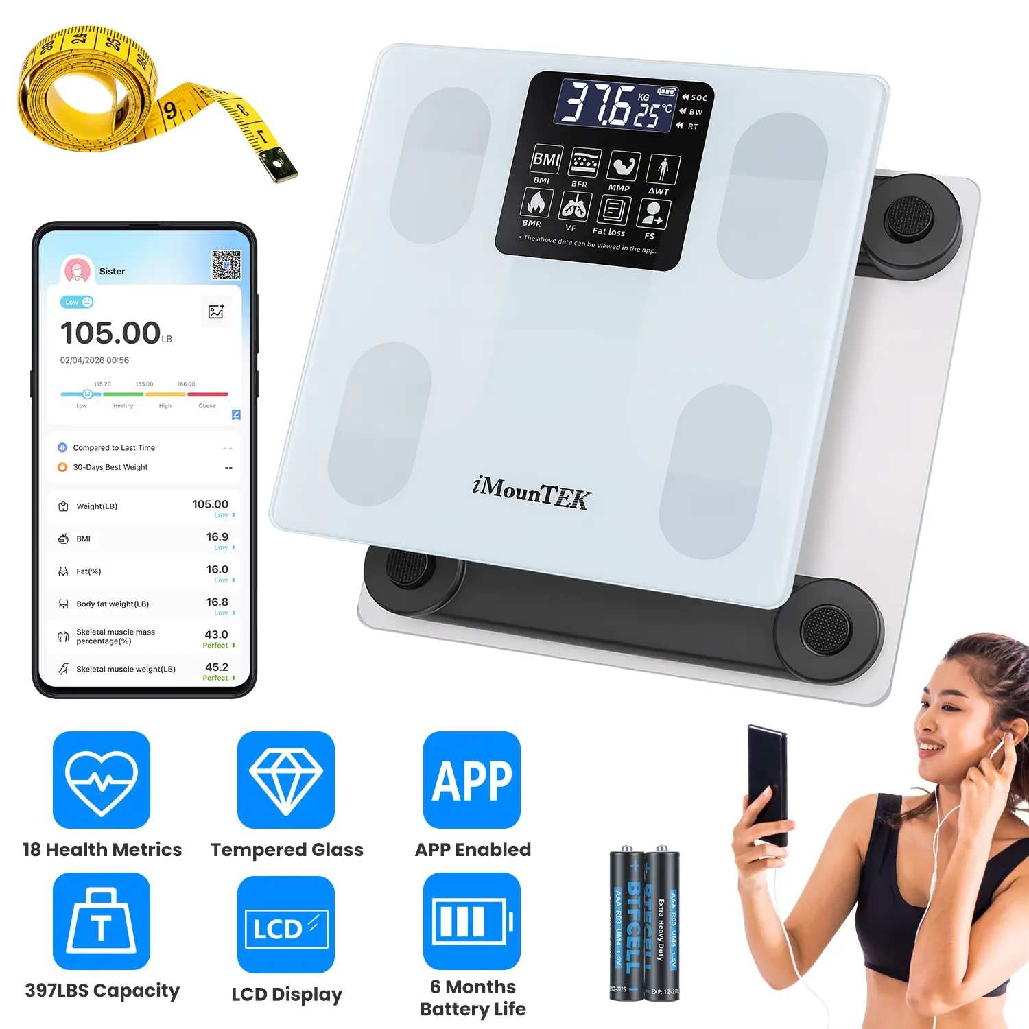 Smart Digital Scale For Body Weight High
