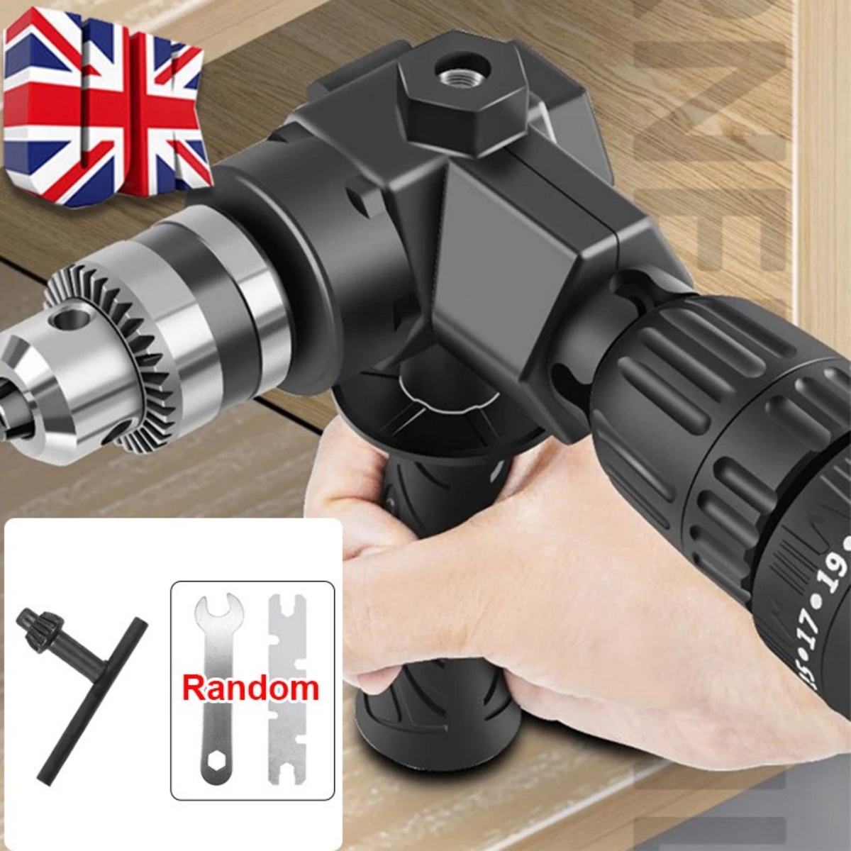 Right Angle 90 Degree Angled Drill Attachment Adapter High Torque Tool — image 5