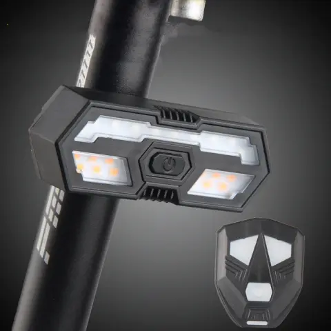 Remote Control Steering Tail Light USB Charging Waterproof Highlight