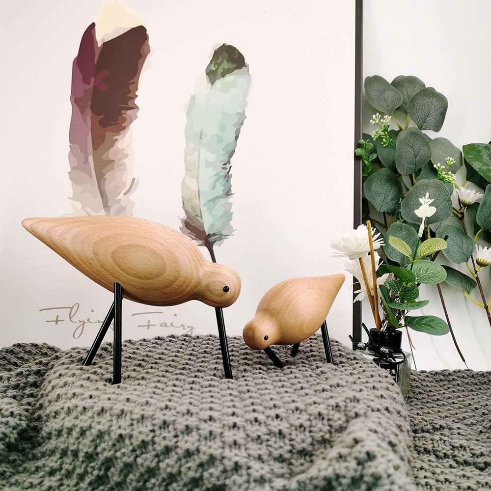 Décorations en bois massif Ornements Oiselet Décorations en bois massif Ornements Oiselet