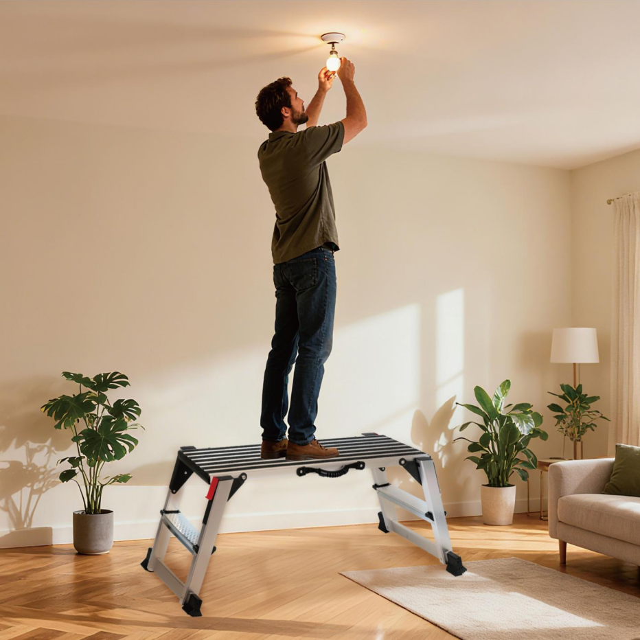 Folding Work Platform, Aluminum Drywall Stool Ladder, 660 Lbs Load Capacity... 4