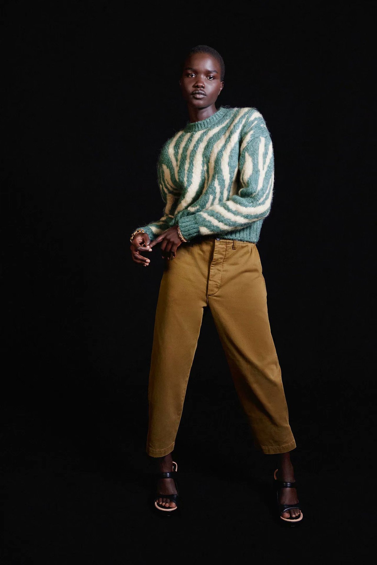 Women's Animal Print Jacquard Sweater Sweater All-match