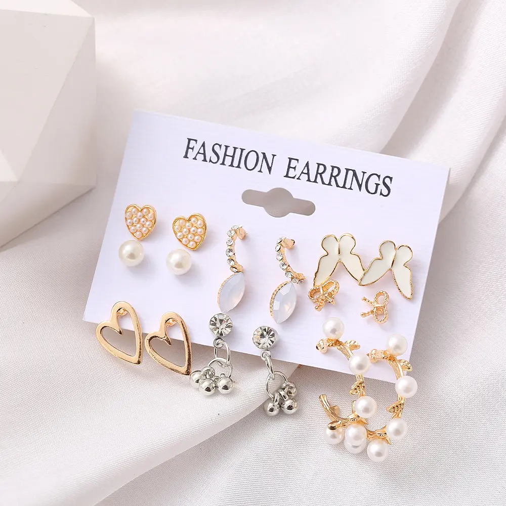 Earring Set Butterfly Hollow Out Love