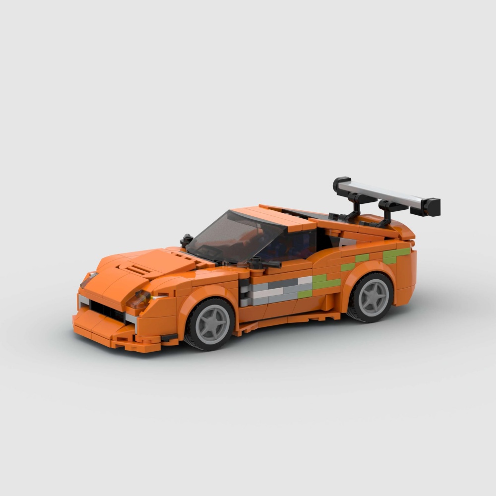 358PCS Orange Sports Car MOC Building Blocks MK4 4