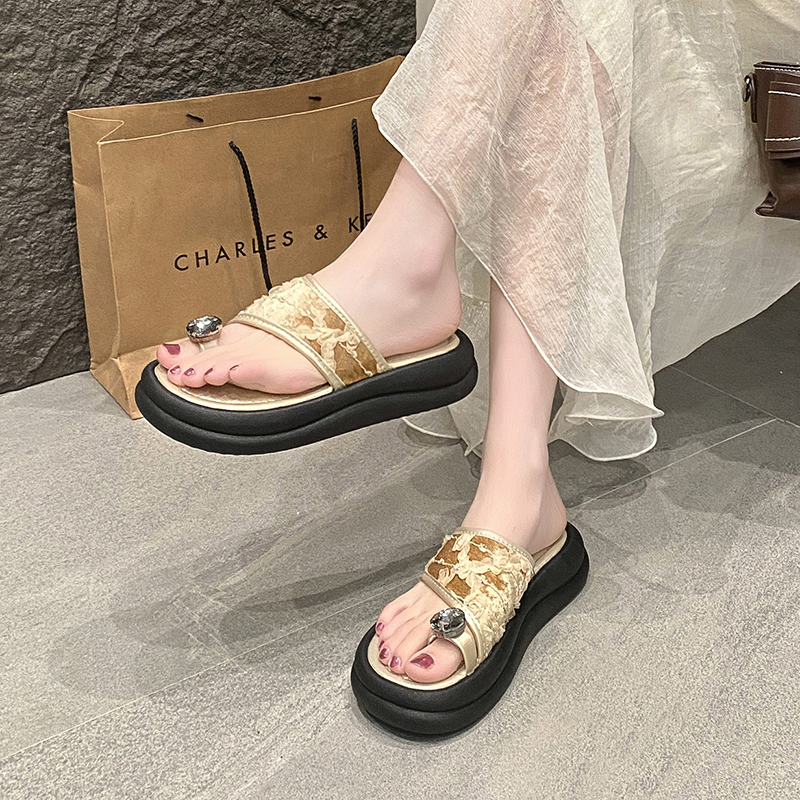Jacquard Platform Slide Sandals, picture 3 of 3