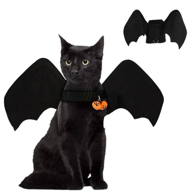 Dog Clothes Halloween Bat Wings Cat Dog Spider Costume Bat Bell - Shop at LoveMi