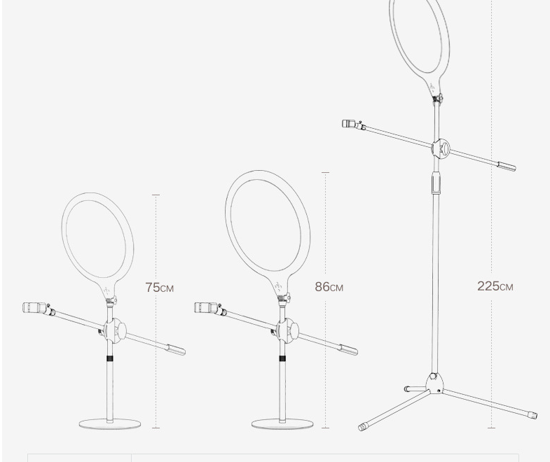 Photo Full Screen Beauty Lamp Mobile Phone Telescopic Desktop Floor Fill Light Bracket - Image 7