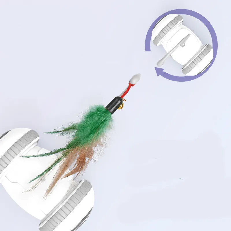 Interactive Cat Toy With Interchangeable Heads Pet Feather Toys – image 8
