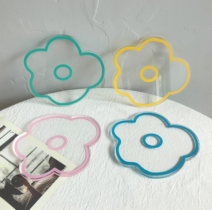 Flower Coaster Photo Props Acrylic Tulip