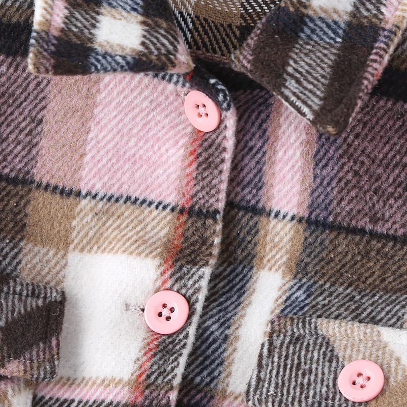Girls Fashion Small Plaid Coat Fashion — foto 7