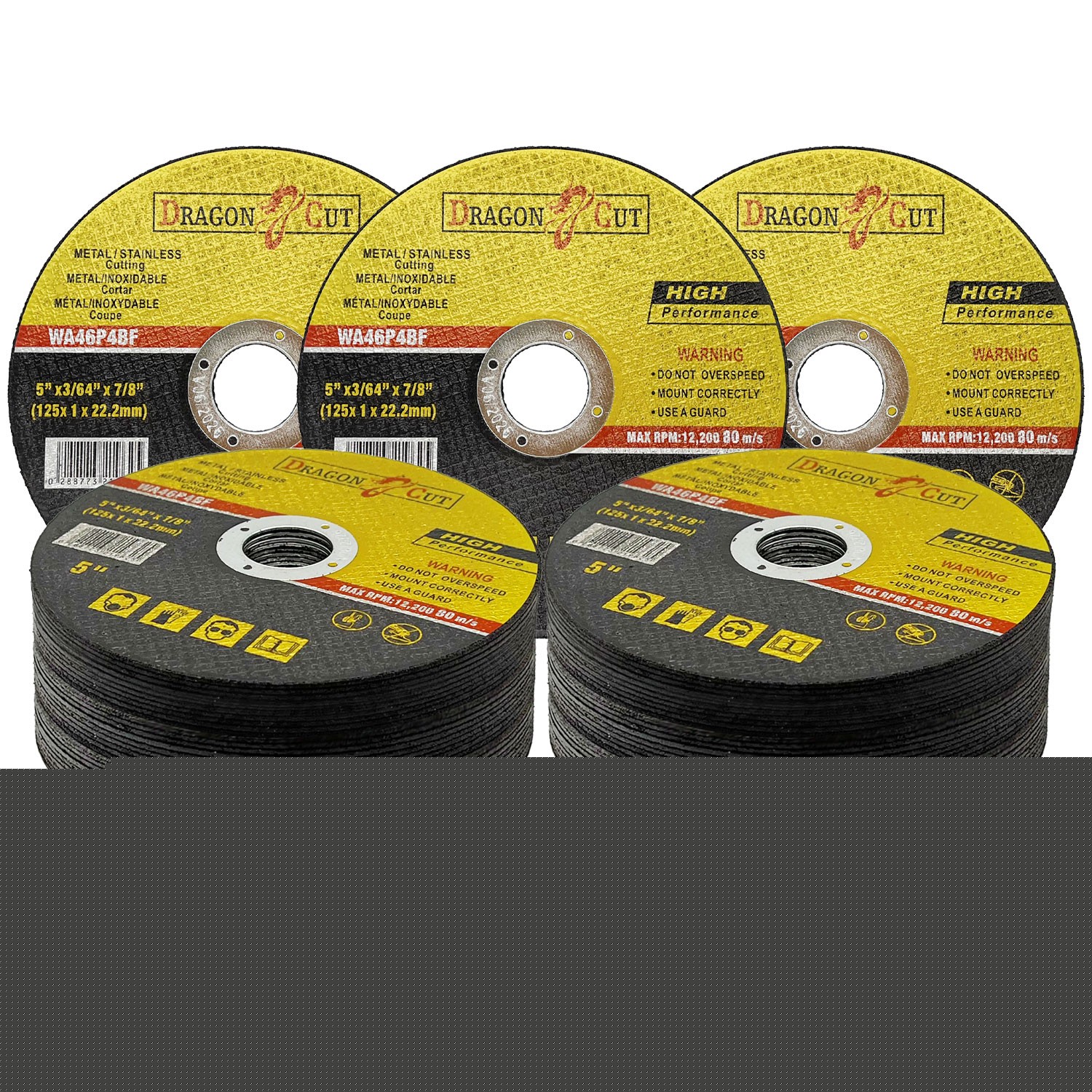 50 X 125mm ULTRA THIN 1mm METAL CUTTING BLADE DISC FOR STEEL & STAINLESS ANGLE