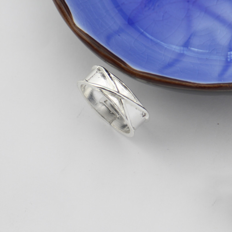 Time And Space Retro Geometric Brass Ring