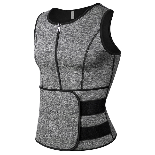 Men Sweat Vest Sauna Suit Waist Trainer Vest For Weight Loss - Picture 7 of 7