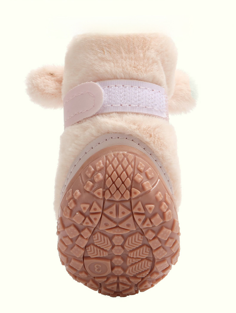 Title 5, Winter Dog Shoes Plush Dog Booties Cute Ear Dec...