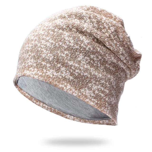 New Knitted Pullover Mixed Color Breathable Fashion Toe Hat Beige - Shop at LoveMi