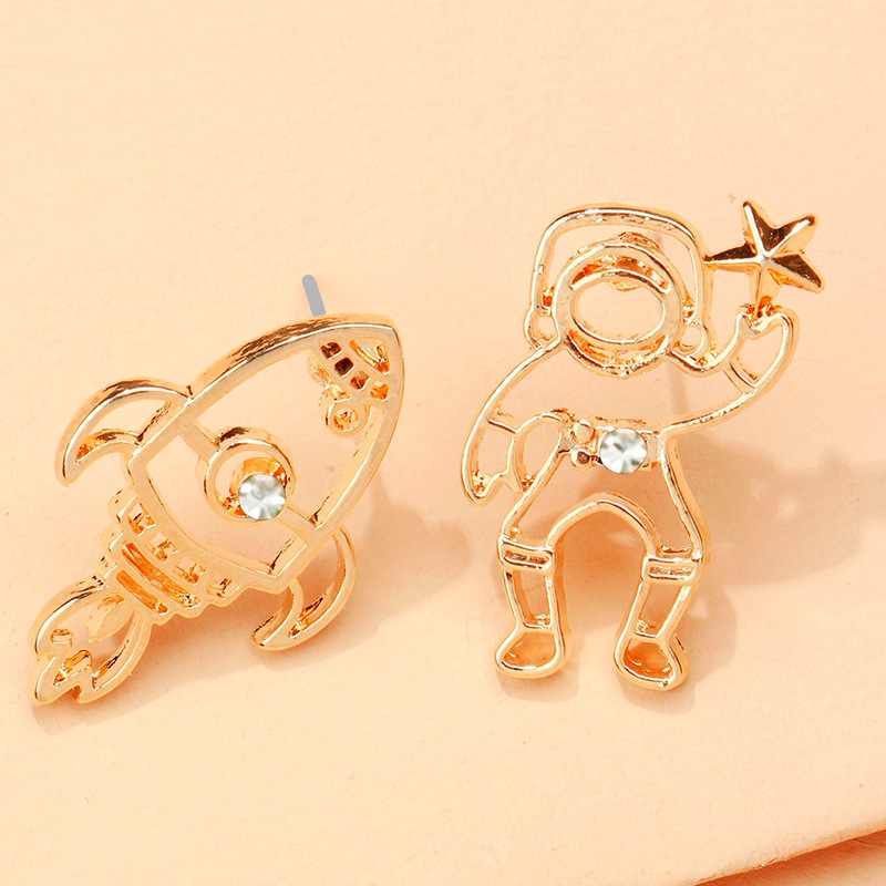 Irregular Earrings Female Ins Retro Earrings Round Face Was Thin