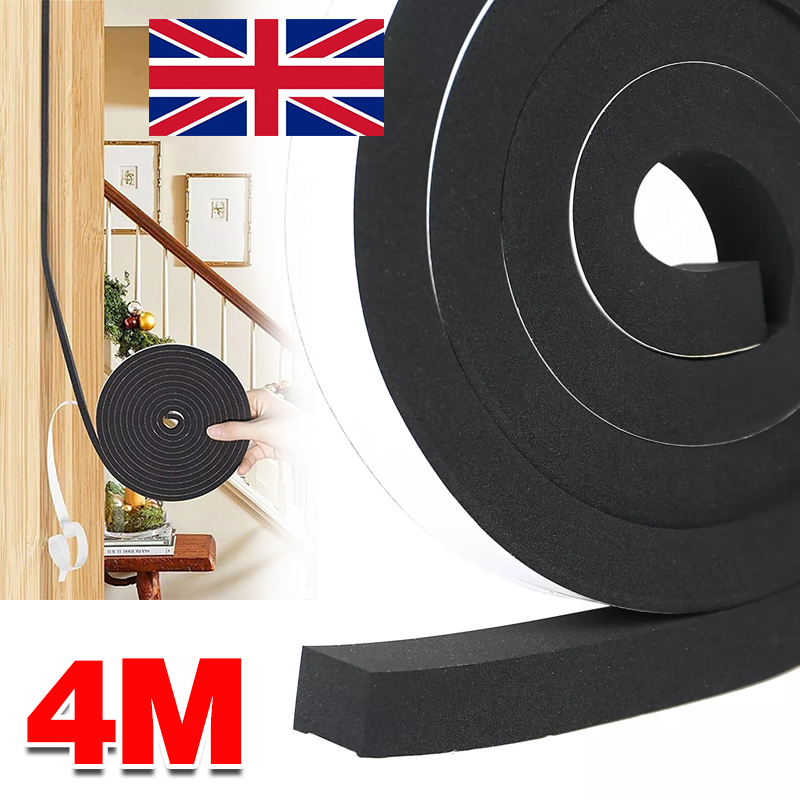 4M Foam Weather Strip Draught Excluder Self Adhesive Door