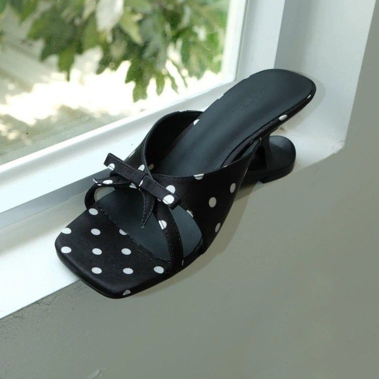 Polka Dot Wedge Sandals, picture 3 of 4