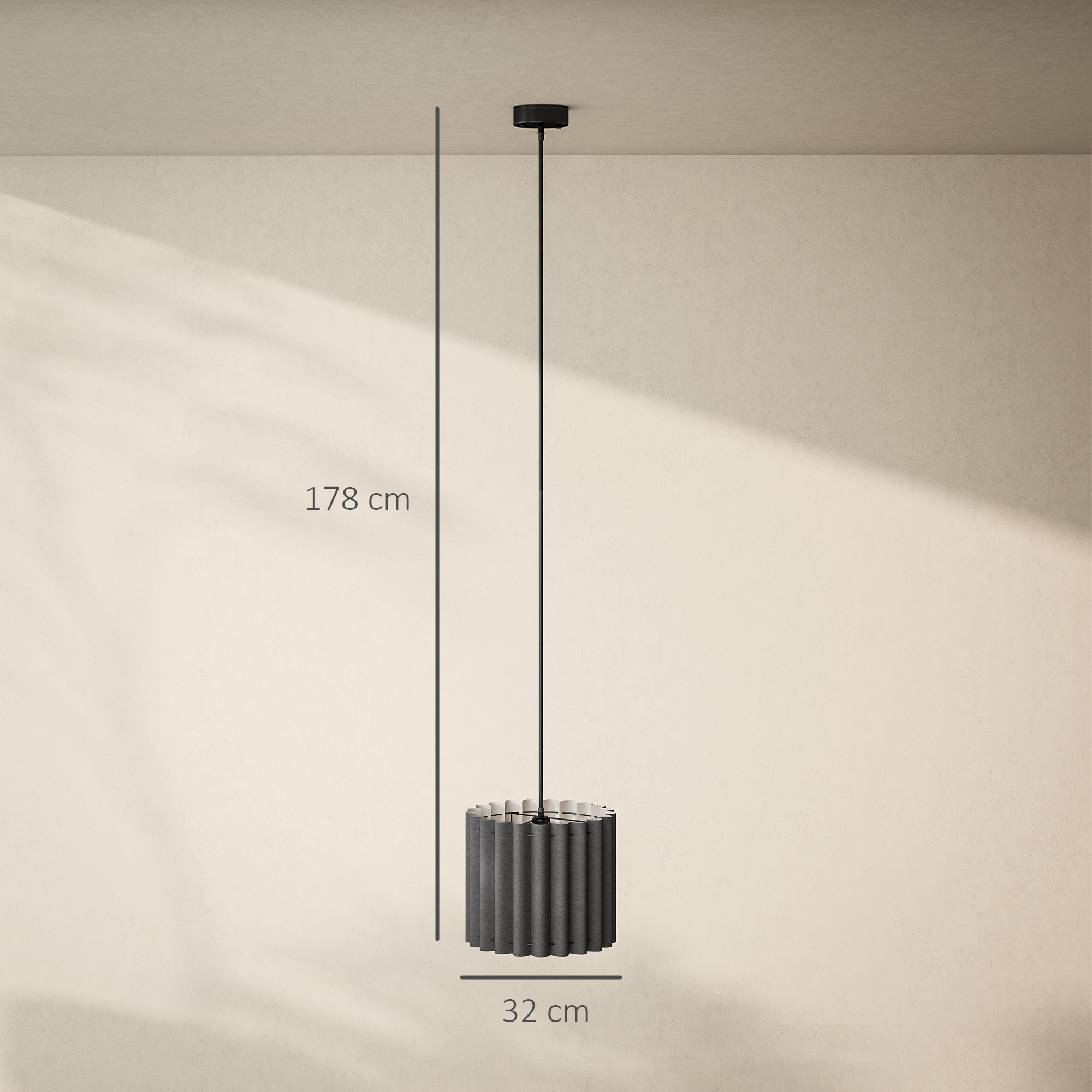 Linen Pendant Light, Bedside Ceiling E27 Bulb, Modern Style, Suitable — image 8