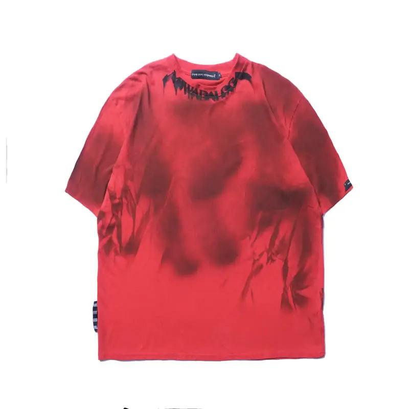 Unhooded Loose Youth Wash Tie-dye Short-sleeved T-shirt