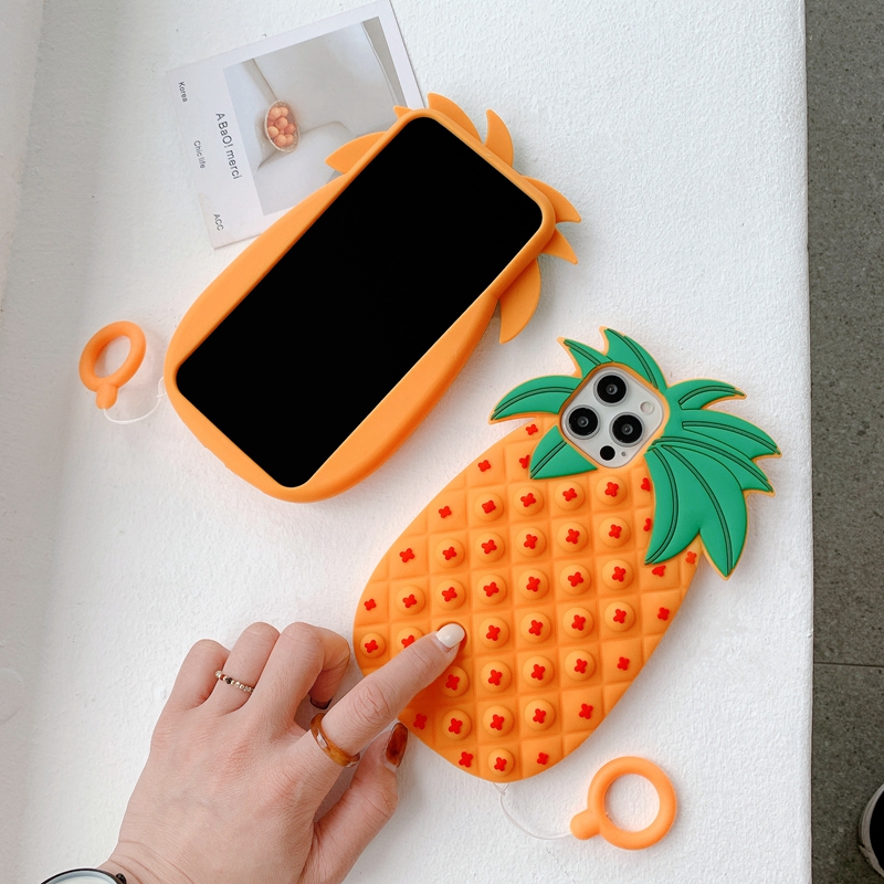 Decompression Pineapple Is Suitable Silicone Phone Case