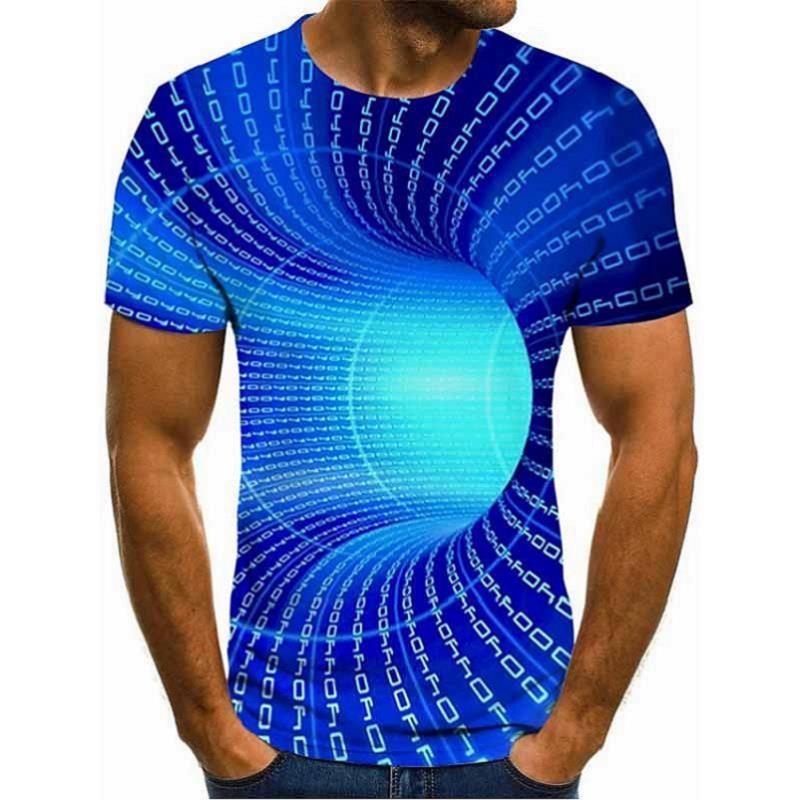 Title 28, Herren Casual 3D-Druck Kurzarm-Tops Sommerliche...