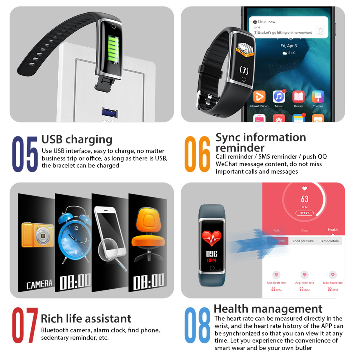 Pedometer Exercise Sleep Monitoring Multi-function Smart Bracelet - Image 11