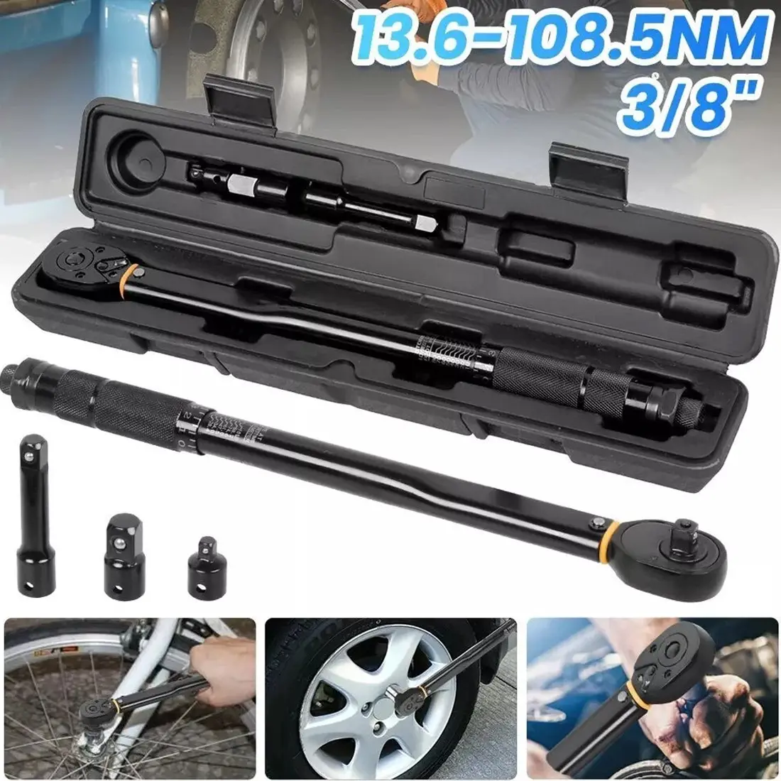 Square Drive Torque Wrench Ratchet 13.6-108.5Nm 10-80Ft-Lb