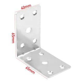 50PCS Angle Bracket Heavy Duty L Corner Braces Plates For Wood Steel 65x65x40mm