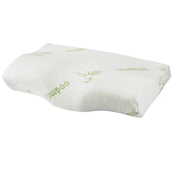Almohada ortopédica cervical contorneada para dormir de espuma viscoelástica de bambú soporte para el cuello - Imagen 8 de 8