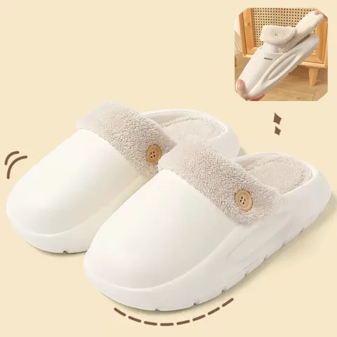 Detachable Washable Slippers Winter Warm House Shoes Bedroom Women
