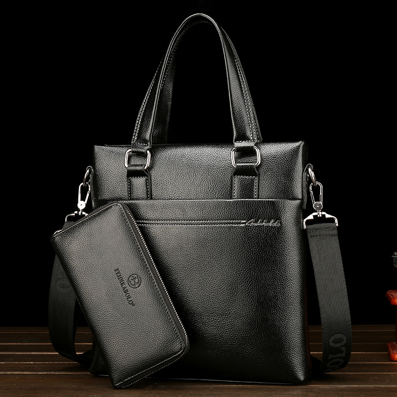 Leather Computer Leisure Bag With One Shoulder — foto 7