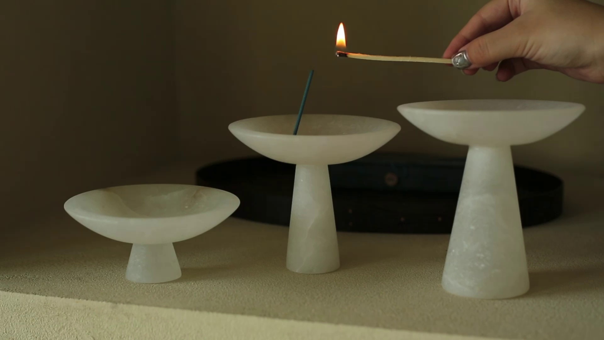 Marble Tray Candle Holder, picture 2 of 4