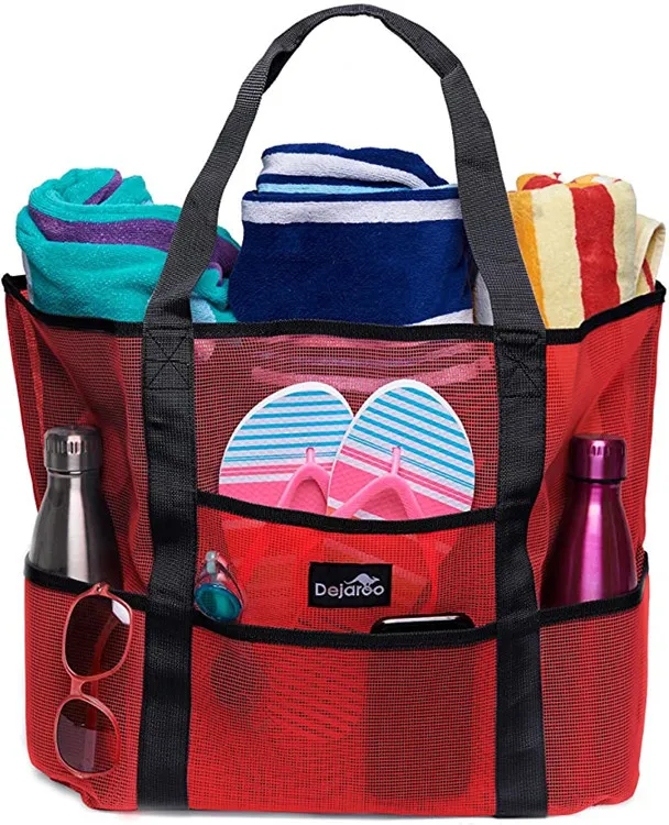 Summer Swimming Beach Swimwear Mesh Storage Bag Red - Shop at LoveMi