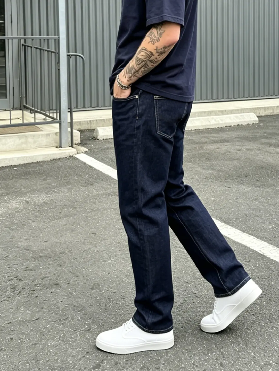 Shanxi Stretchy Slim Straight Pants