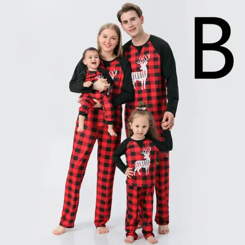 Christmas Family Pajamas Set Clothes for Mom Dad