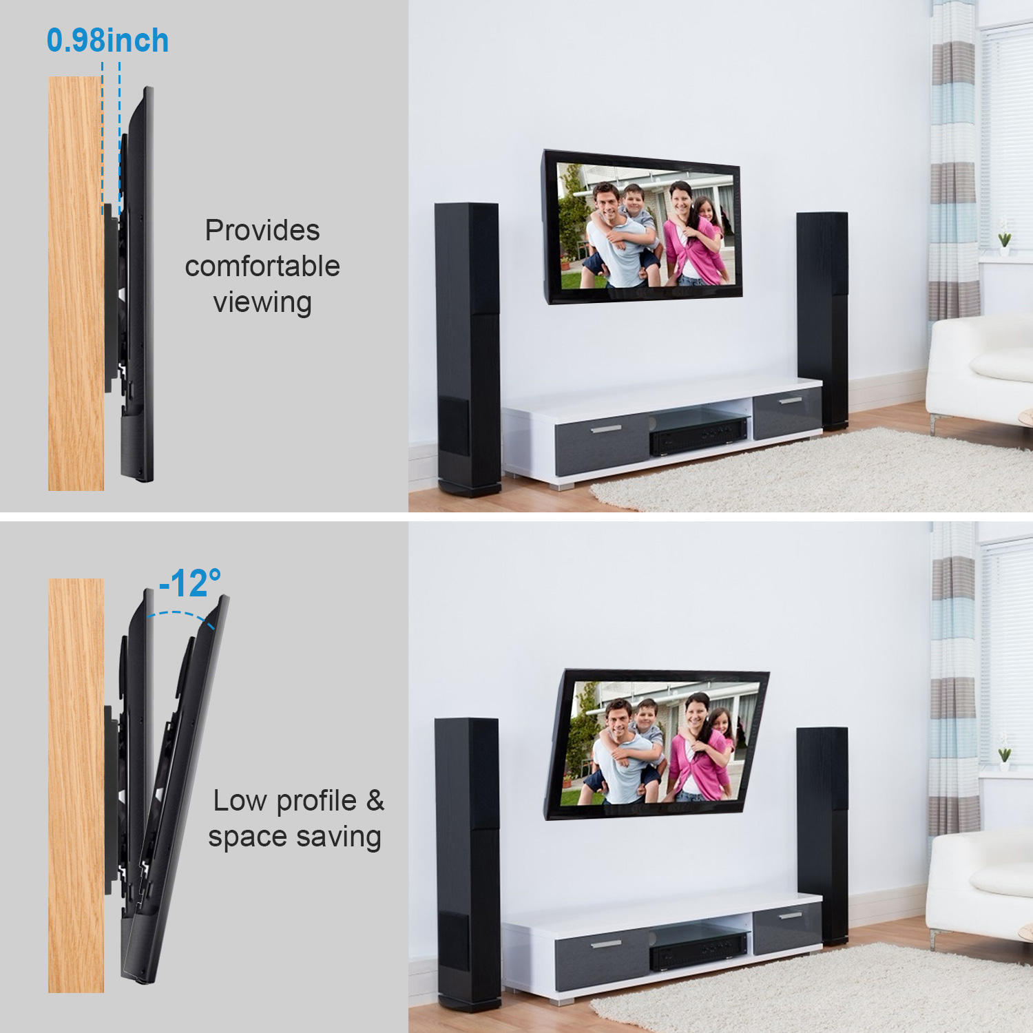 1Pc TV Wall Mount Tilt Dual Arm TV Mount Brackets Maximum VESA 400x400mm For 26-55in TVs - Image 9