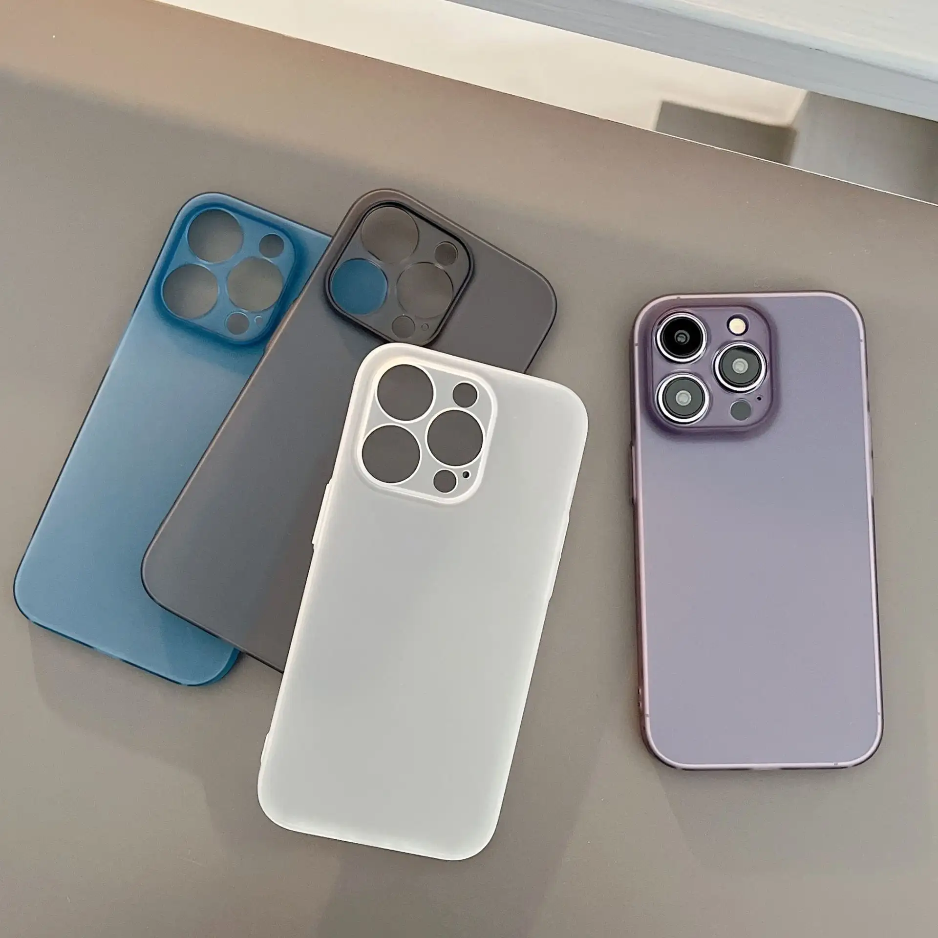 Minimalist Solid Colour Phone Case With Frosted Drop-proof Cover