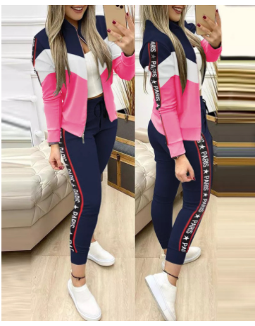 European and American two-piece casual women's suit