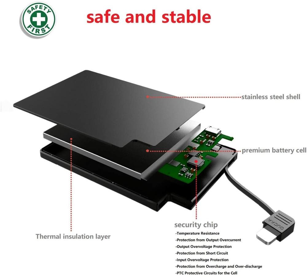 Title 4, TNTOR Power Bank 2500mAh Ultradelgada 4mm Integ...