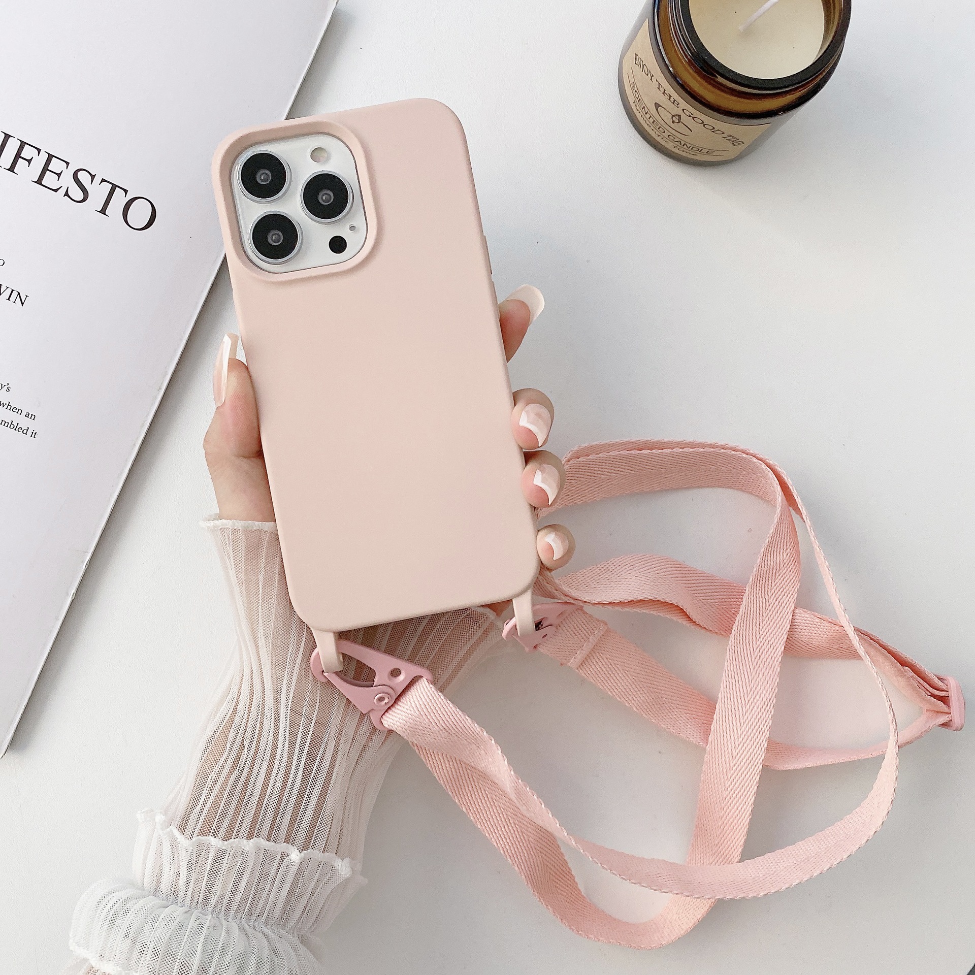 Crossbody Lanyard Liquid Silicone Phone Case - Image 4