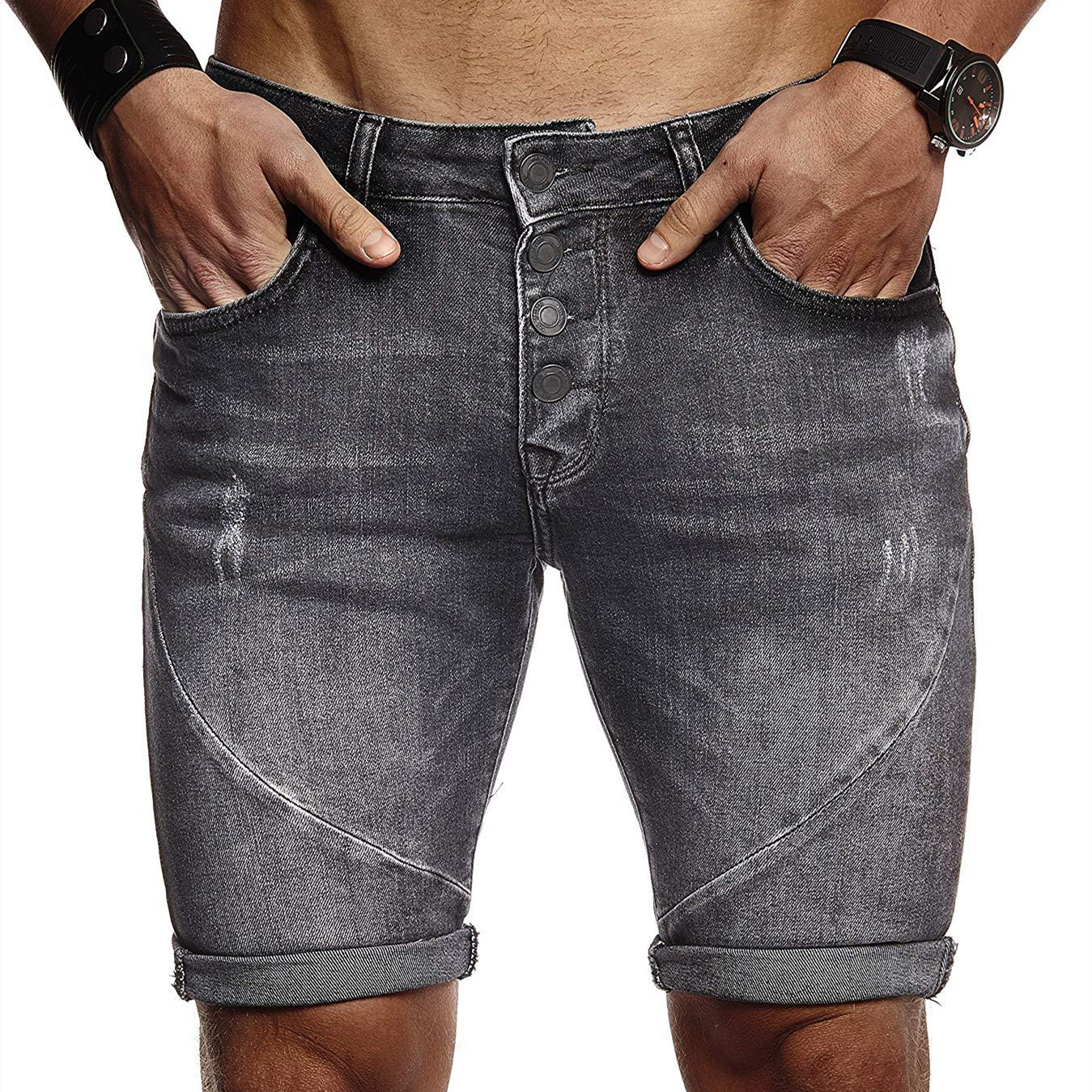 Title 6, Shorts vaqueros casuales rotos para hombre Dise...